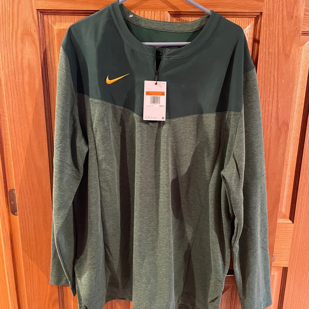 Nike Men's Two-Tone Green Sweatshirt